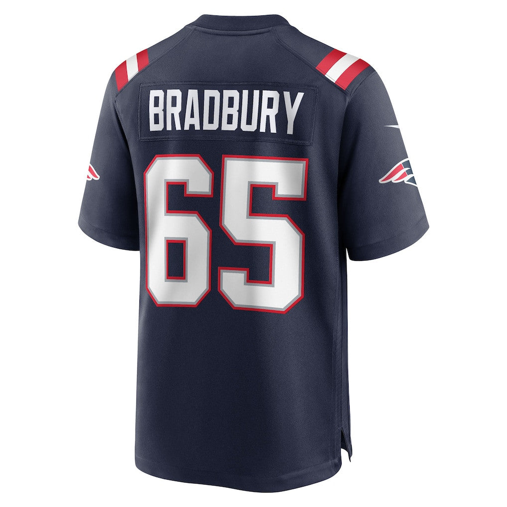 Garrett Bradbury 65 New England Patriots 2026 Super Bowl LX Game Jersey - Navy