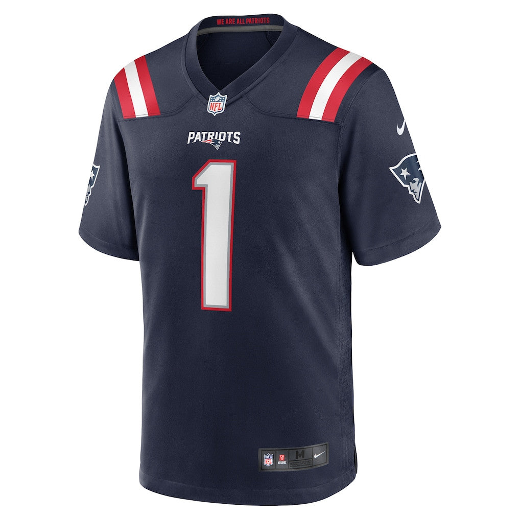 Ja'Lynn Polk 1 New England Patriots 2026 Super Bowl LX Game Jersey - Navy