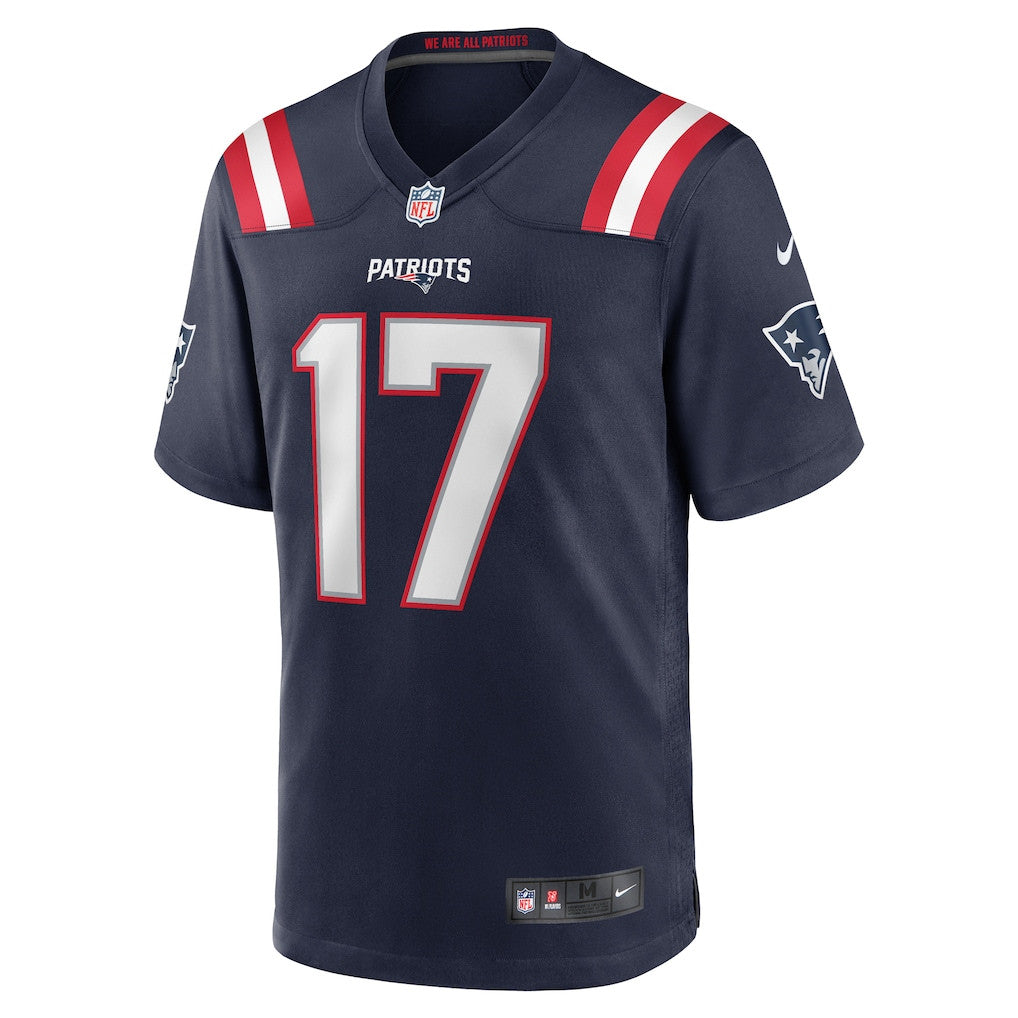 Bryce Baringer 17 New England Patriots 2026 Super Bowl LX Game Jersey - Navy