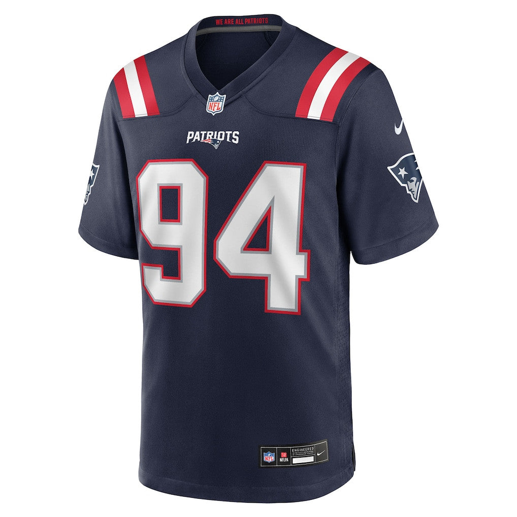 Cory Durden 94 New England Patriots 2026 Super Bowl LX Game Jersey - Navy