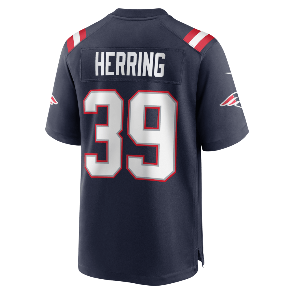 Tyron Herring 39 New England Patriots 2026 Super Bowl LX Game Jersey - Navy