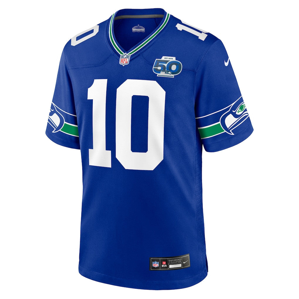 Seattle Seahawks Cooper Kupp 10 Royal Alternate 50th Season Game Jersey