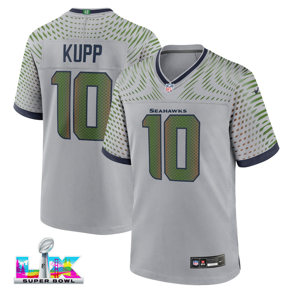 Cooper Kupp 10 Seattle Seahawks 2026 Super Bowl LX - Wolf Gray Rivalries Collection Limited Jersey