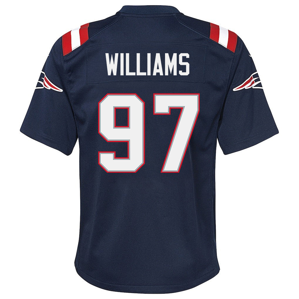 Milton Williams 97 New England Patriots YOUTH 2026 Super Bowl LX - Game Jersey - Navy