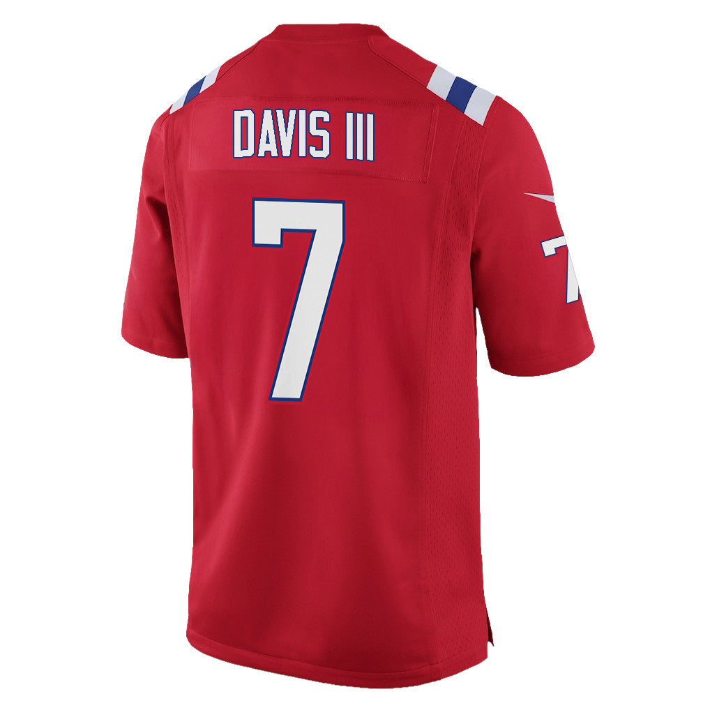 Carlton Davis III 7 New England Patriots YOUTH 2026 Super Bowl LX - Alternate Game Jersey - Red