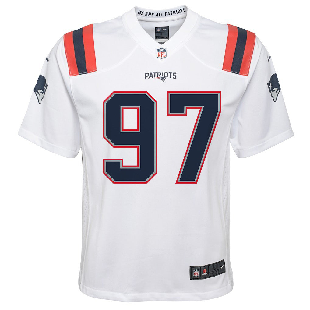 Milton Williams 97 New England Patriots YOUTH 2026 Super Bowl LX - White Game Jersey