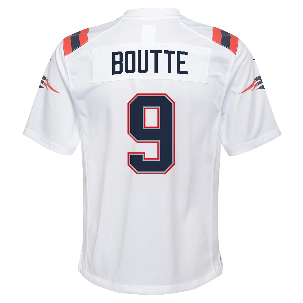 Kayshon Boutte 9 New England Patriots YOUTH 2026 Super Bowl LX - White Game Jersey