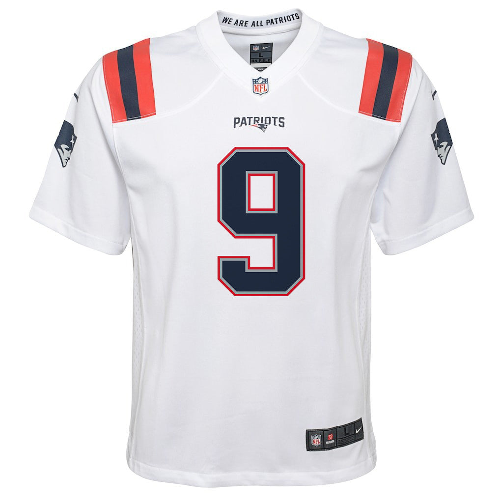 Kayshon Boutte 9 New England Patriots YOUTH 2026 Super Bowl LX - White Game Jersey