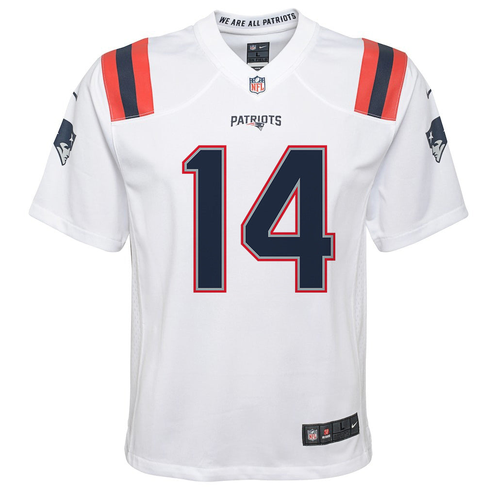 Robert Spillane 14 New England Patriots YOUTH 2026 Super Bowl LX - White Game Jersey