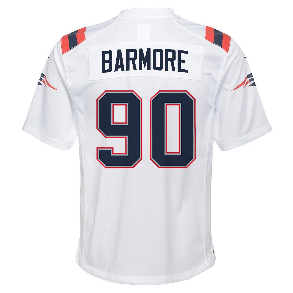 Christian Barmore 90 New England Patriots YOUTH 2026 Super Bowl LX - White Game Jersey