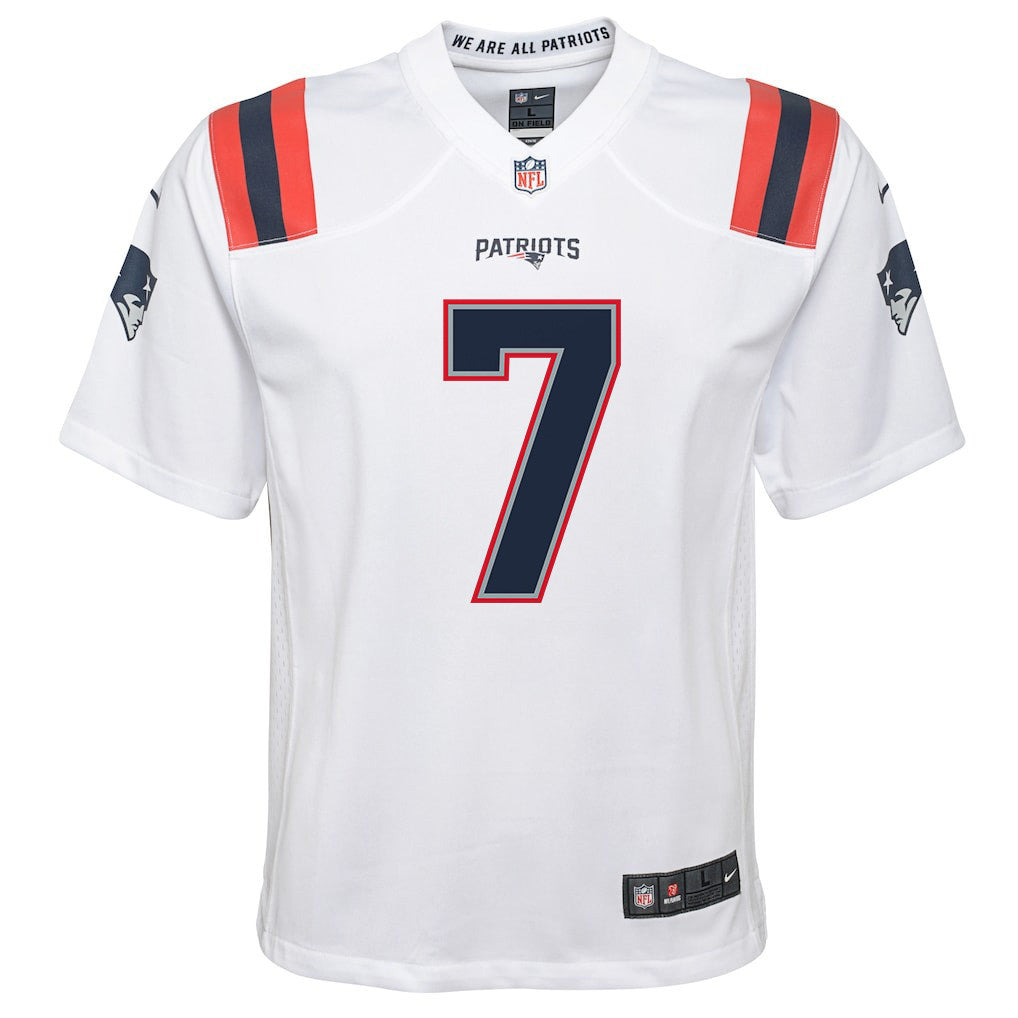 Carlton Davis III 7 New England Patriots YOUTH 2026 Super Bowl LX - White Game Jersey
