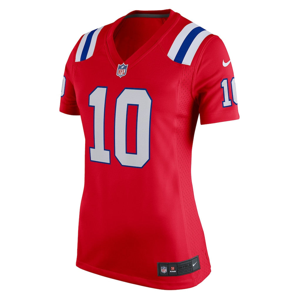 Drake Maye 10 New England Patriots 2026 Super Bowl LX - Women's Alternate Game Jersey - Red