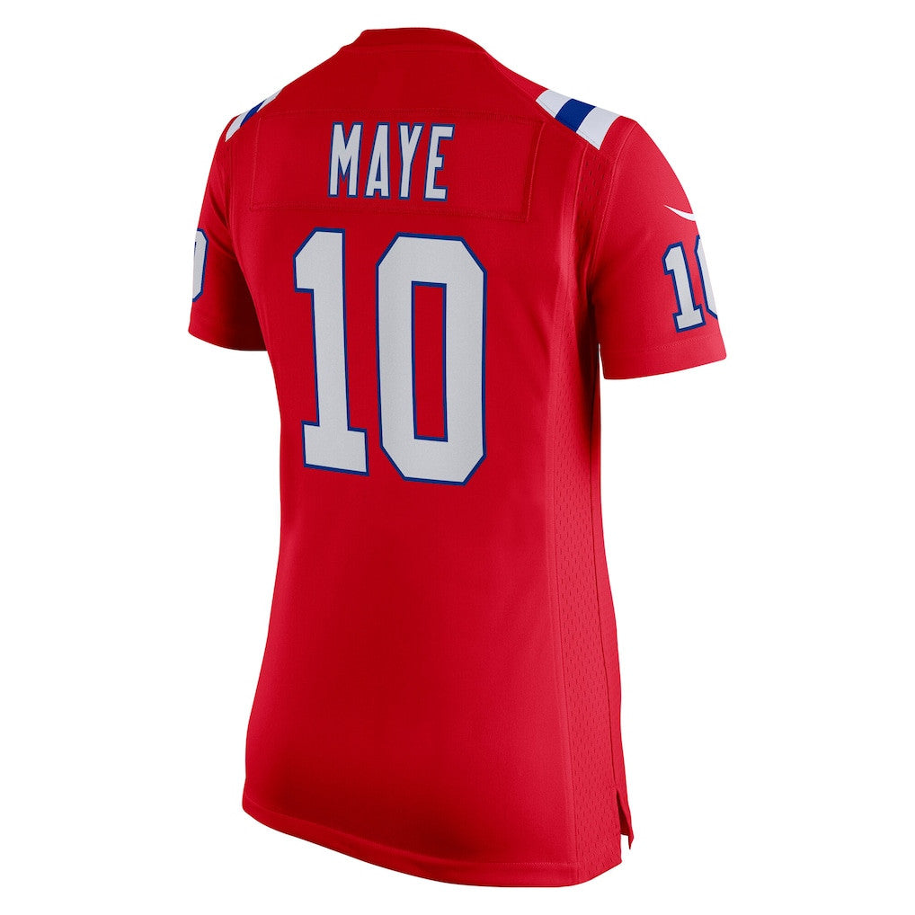 Drake Maye 10 New England Patriots 2026 Super Bowl LX - Women's Alternate Game Jersey - Red
