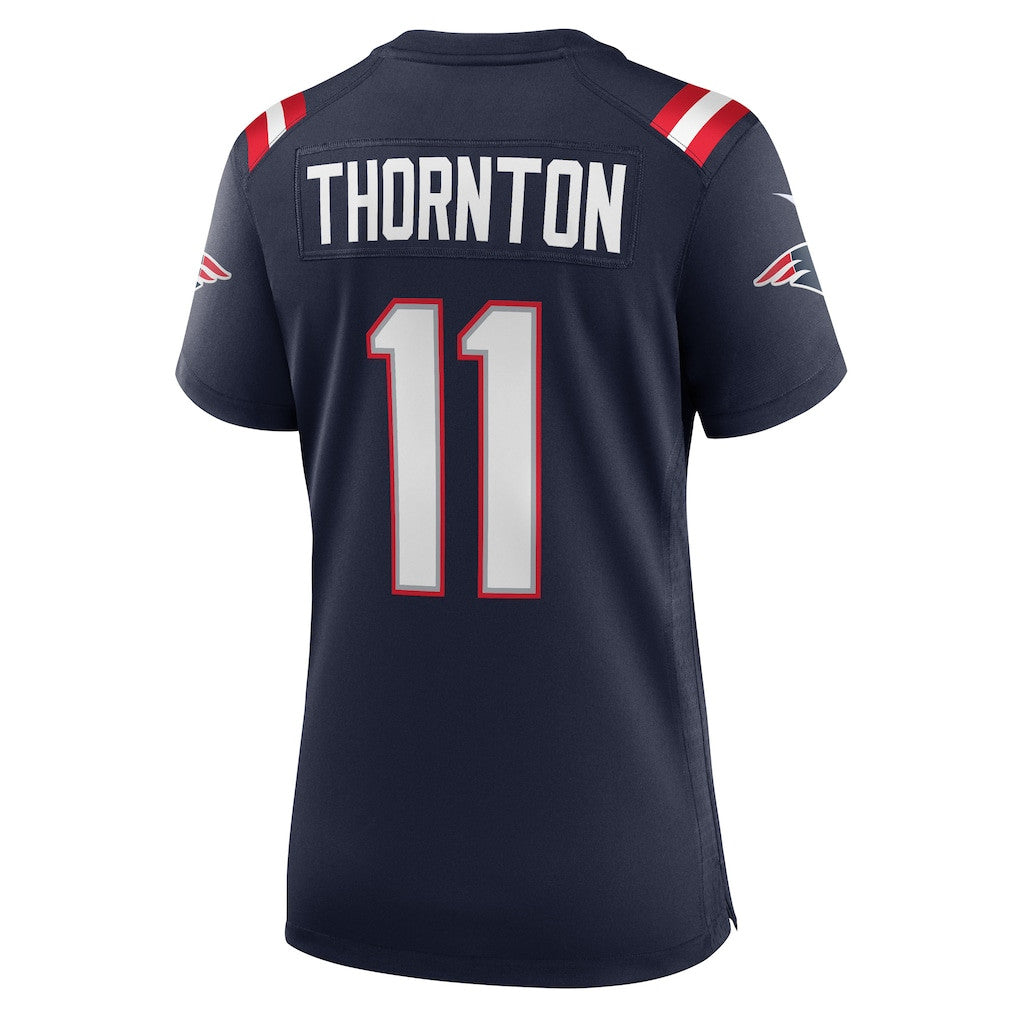 Tyquan Thornton 11 New England Patriots 2026 Super Bowl LX - Women's Game Jersey - Navy