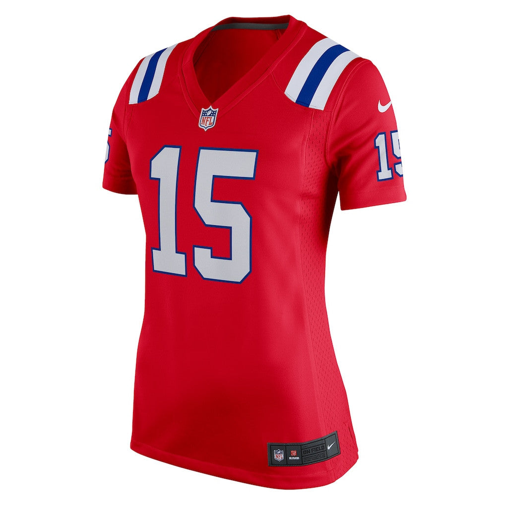 Ezekiel Elliott 15 New England Patriots 2026 Super Bowl LX - Women's Alternate Game Jersey - Red