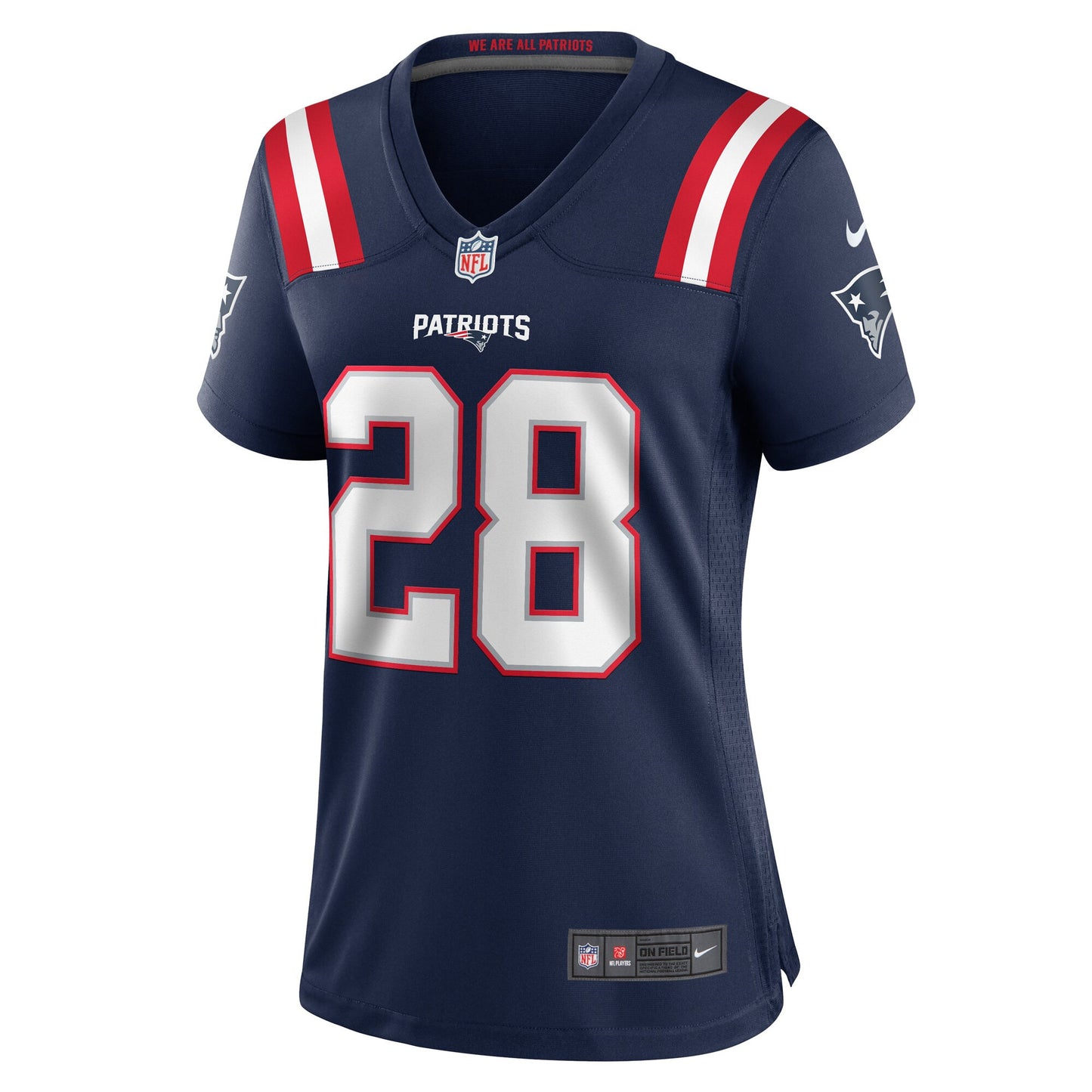 Alex Austin 28 New England Patriots 2026 Super Bowl LX - Women's Game Jersey - Navy