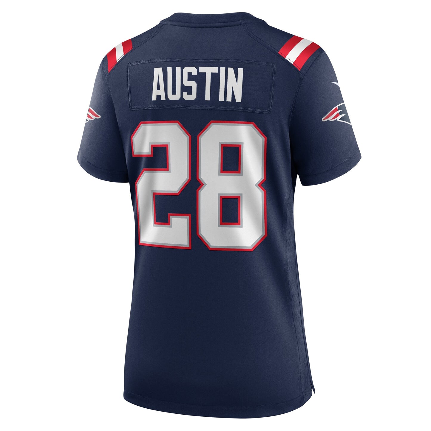 Alex Austin 28 New England Patriots 2026 Super Bowl LX - Women's Game Jersey - Navy