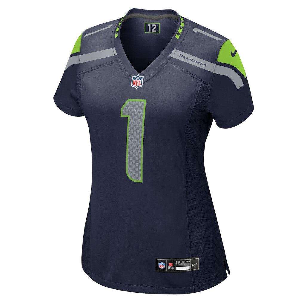 Derion Kendrick 1 Seattle Seahawks 2026 Super Bowl LX - Women Navy Game Jersey