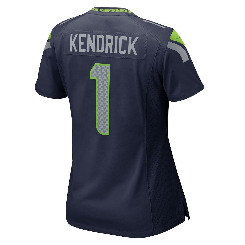 Derion Kendrick 1 Seattle Seahawks 2026 Super Bowl LX - Women Navy Game Jersey