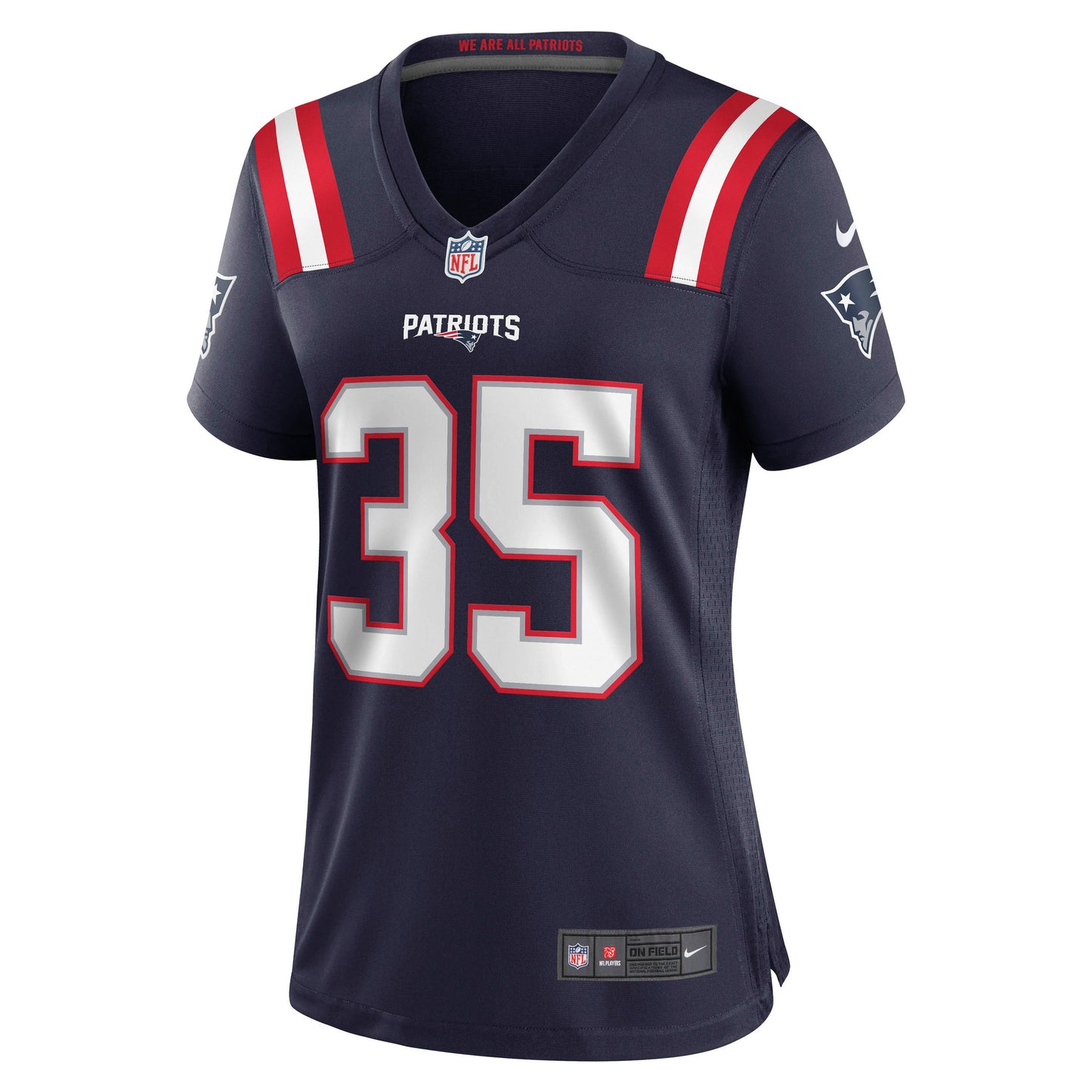 Jim Nance 35 New England Patriots 2026 Super Bowl LX - Women's Game Jersey - Navy