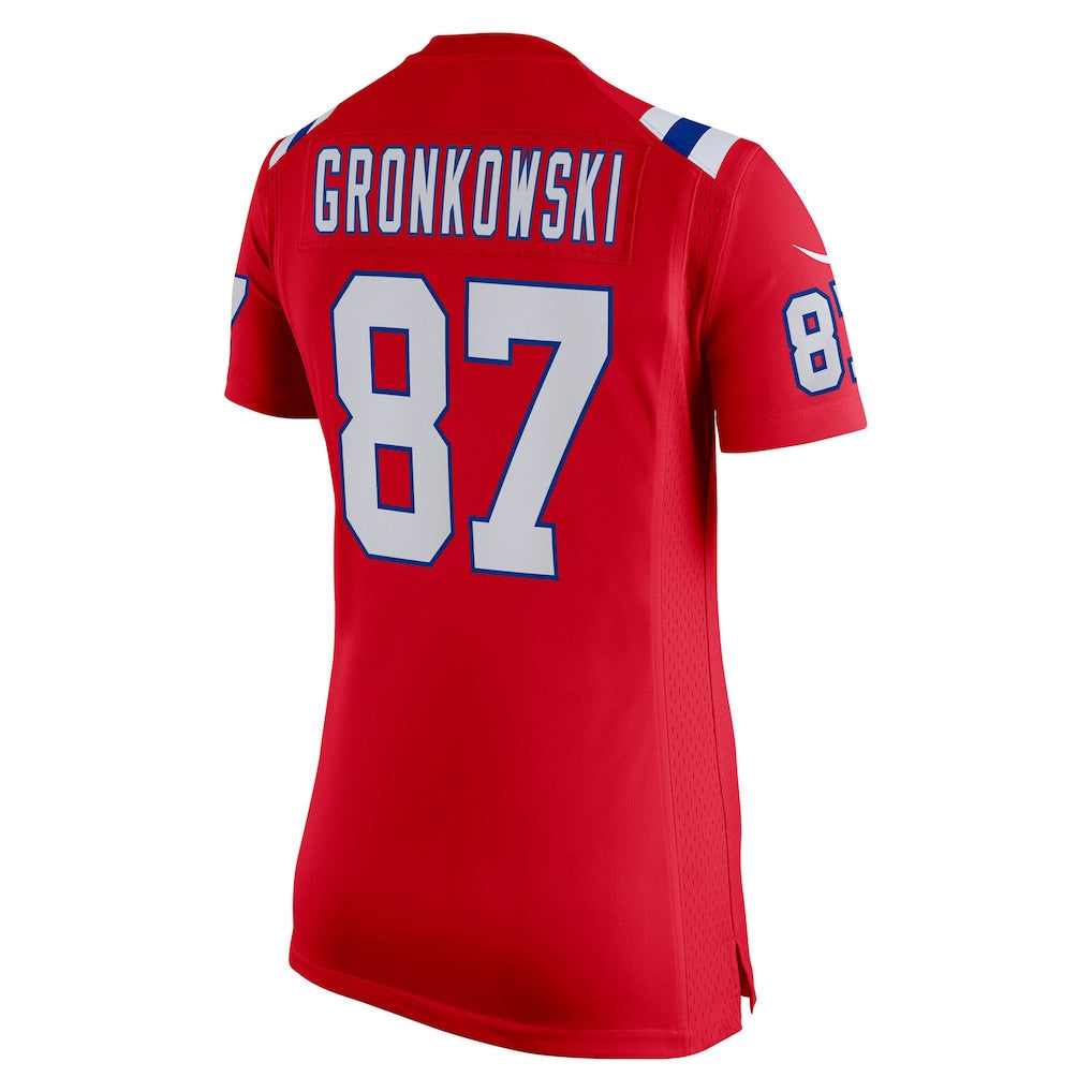 Rob Gronkowski 87 New England Patriots 2026 Super Bowl LX - Women's Alternate Game Jersey - Red