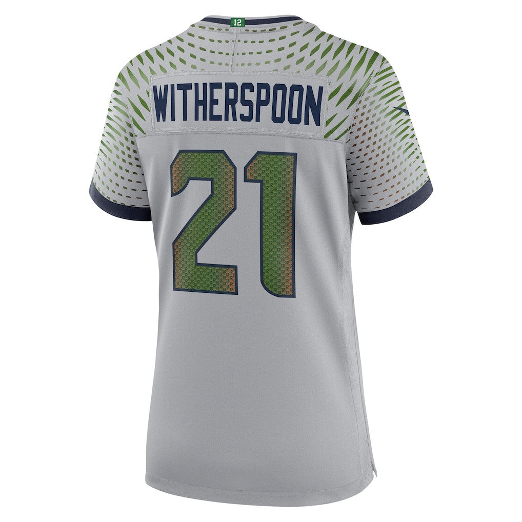 Devon Witherspoon 21 Seattle Seahawks 2026 Super Bowl LX - Women Rivalries Game Jersey - Wolf Gray
