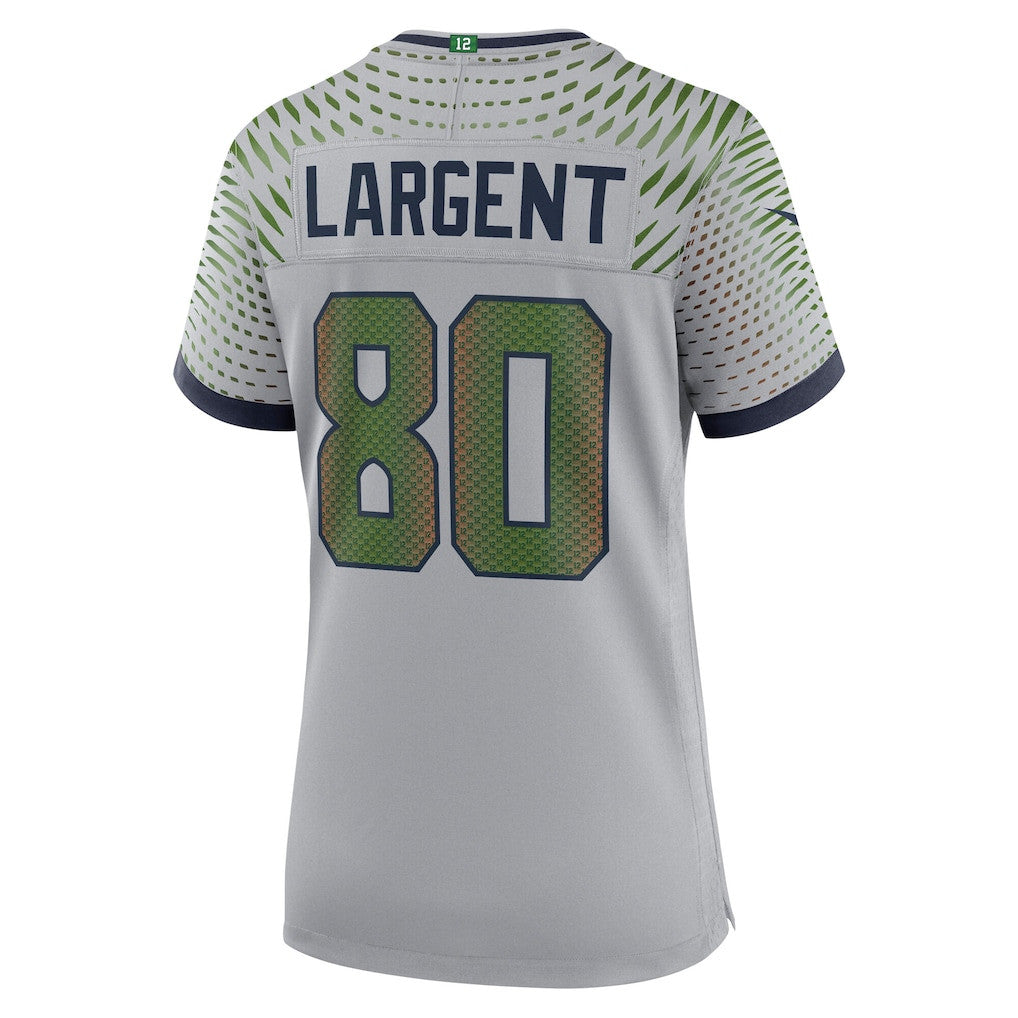 Steve Largent 80 Seattle Seahawks 2026 Super Bowl LX - Women Rivalries Game Jersey - Wolf Gray