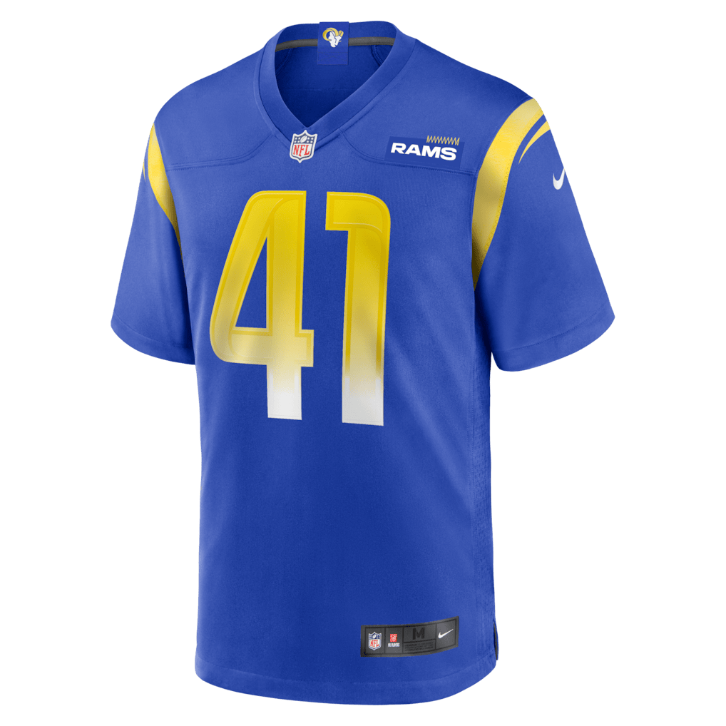 Cameron McCutcheon 41 Los Angeles Rams 2026 Super Bowl LX - Royal Game Player Jersey
