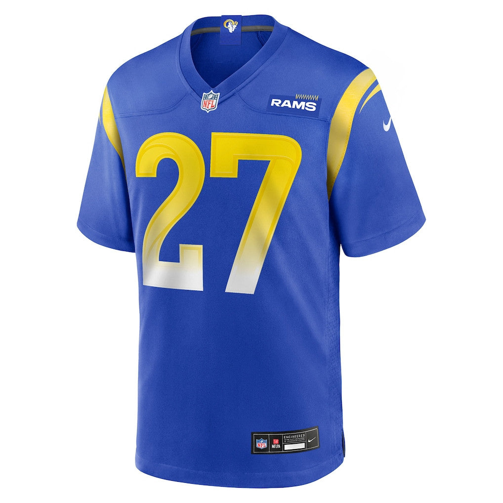 Jarquez Hunter 27 Los Angeles Rams 2026 Super Bowl LX - Royal Game Player Jersey