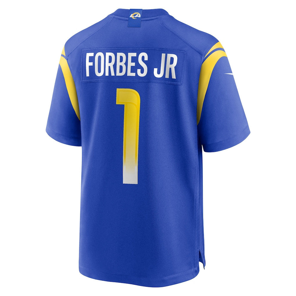 Emmanuel Forbes Jr. 1 Los Angeles Rams 2026 Super Bowl LX - Royal Game Player Jersey