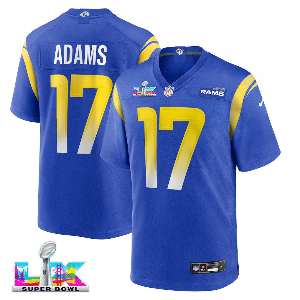 Davante Adams 17 Los Angeles Rams 2026 Super Bowl LX - Royal Game Player Jersey