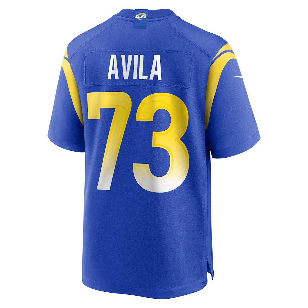 Steve Avila 73 Los Angeles Rams 2026 Super Bowl LX - Royal Game Player Jersey