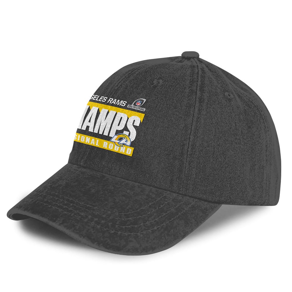 Los Angeles Rams Divisional Champs 25/26 Washed Cotton Cap – Printed Graphic - Dark Grey