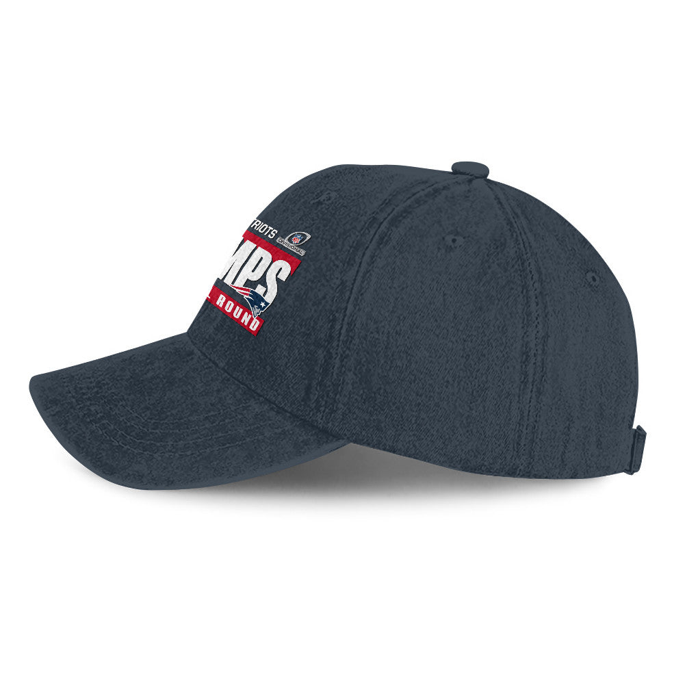 New England Patriots Divisional Champs 25/26 Washed Cotton Cap – Printed Graphic - Navy