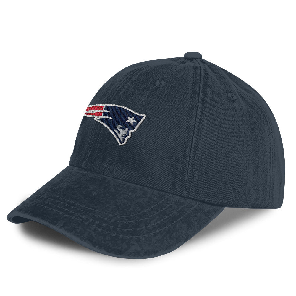 New England Patriots 25/26 Washed Cotton Cap – Logo Iconic Printed Graphic - Navy