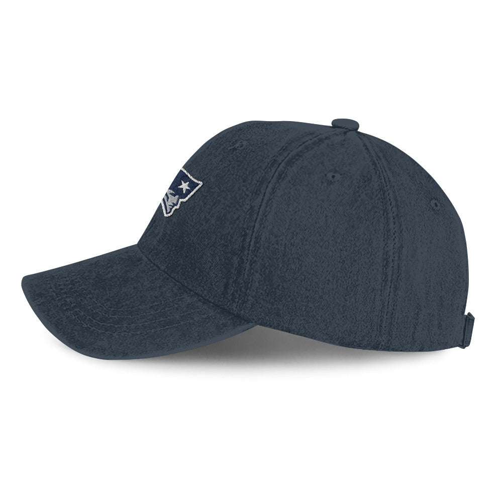 New England Patriots 25/26 Washed Cotton Cap – Logo Iconic Printed Graphic - Navy