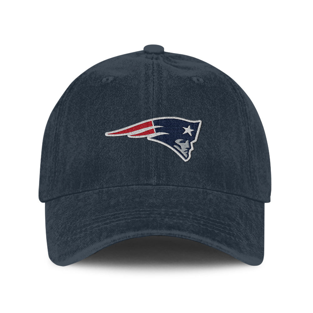 New England Patriots 25/26 Washed Cotton Cap – Logo Iconic Printed Graphic - Navy