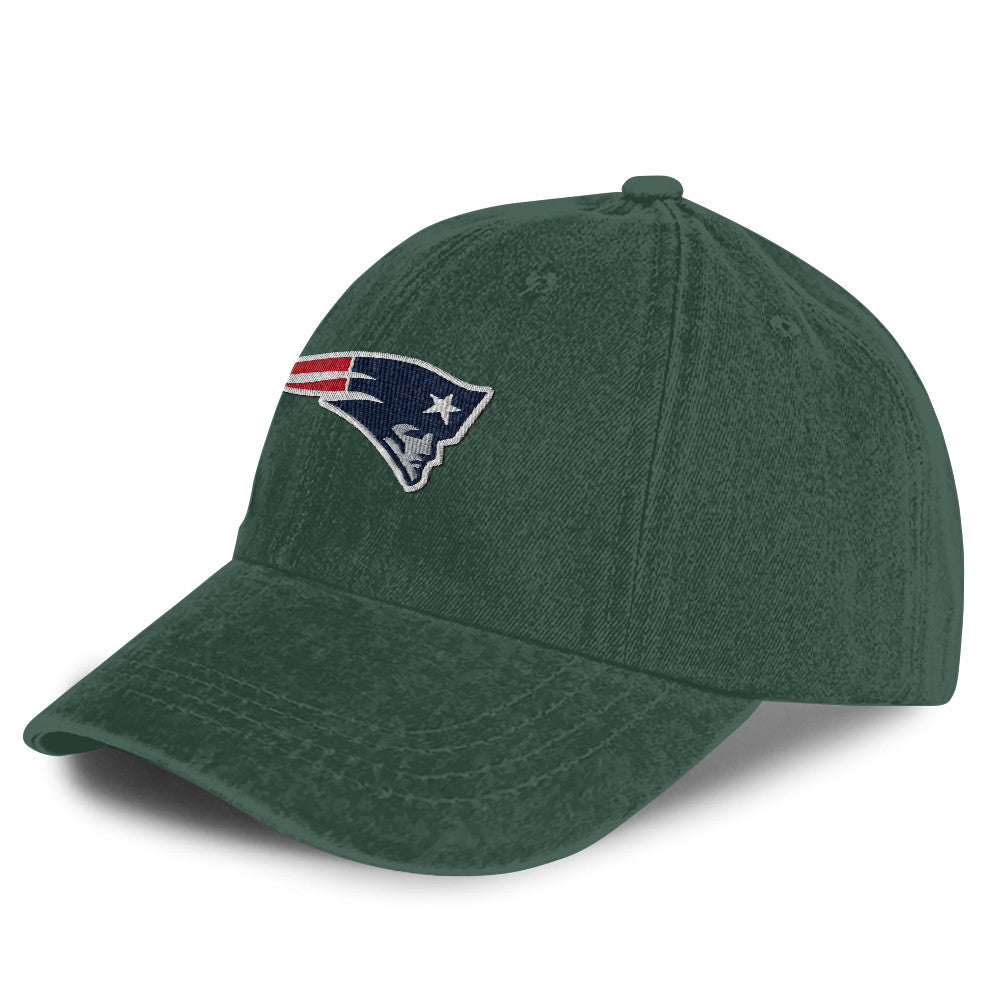 New England Patriots 25/26 Washed Cotton Cap – Logo Iconic Printed Graphic - Green