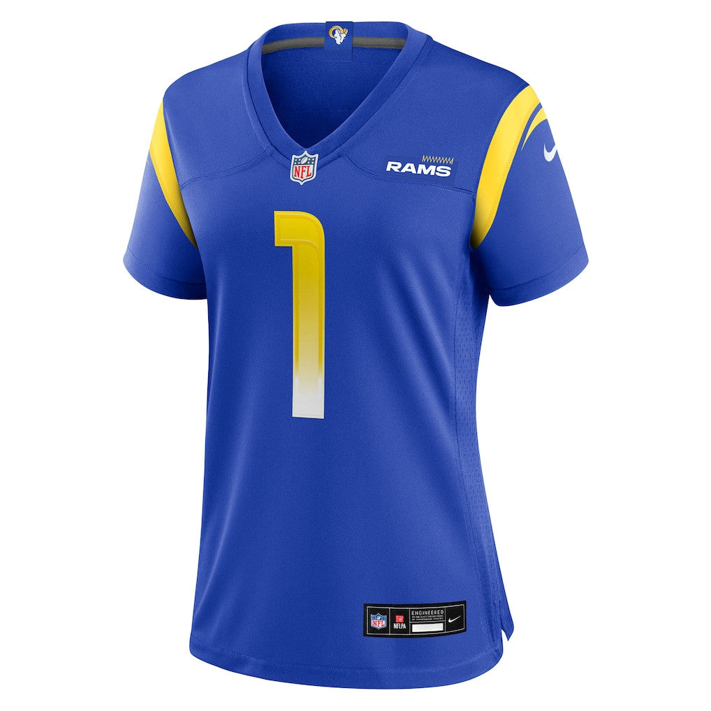 Emmanuel Forbes Jr. 1 Women's Los Angeles Rams 2026 Super Bowl LX - Royal Team Game Jersey