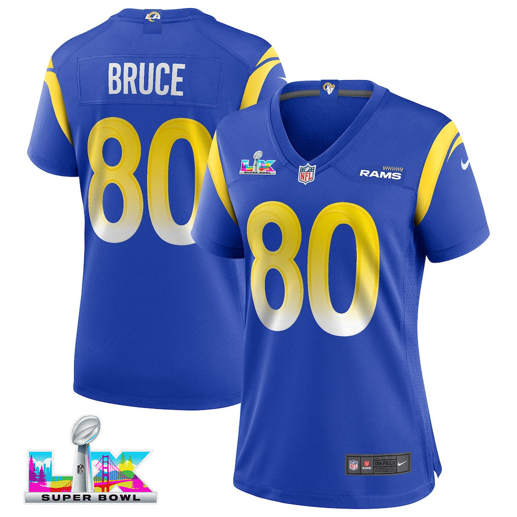 Isaac Bruce 80 Women's Los Angeles Rams 2026 Super Bowl LX - Royal Team Game Jersey