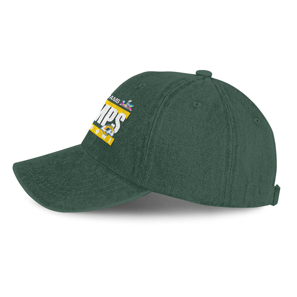 Los Angeles Rams Los Angeles Rams Super Bowl LX Champs 25/26 Washed Cap – Printed Graphic - Green