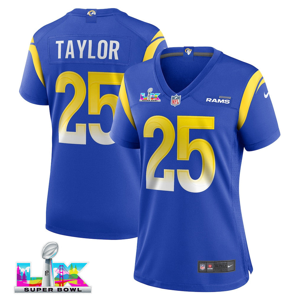 Jason Taylor 25 Women's Los Angeles Rams 2026 Super Bowl LX - Royal Team Game Jersey