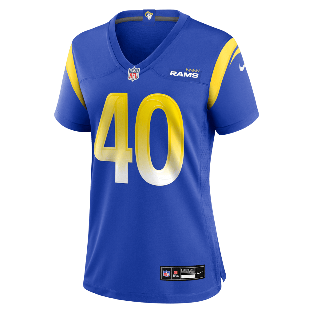 Jesse Luketa 40 Women's Los Angeles Rams 2026 Super Bowl LX - Royal Team Game Jersey