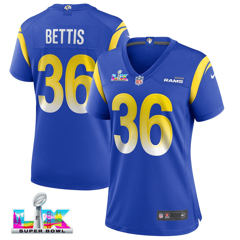 Kamren Kinchens 26 Women's Los Angeles Rams 2026 Super Bowl LX - Royal Team Game Jersey