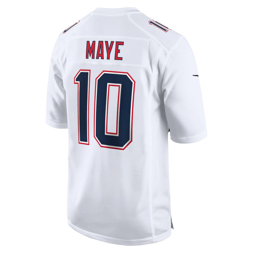 Drake Maye 10 New England Patriots Rising Star Of Super Bowl LX Men Jersey - White