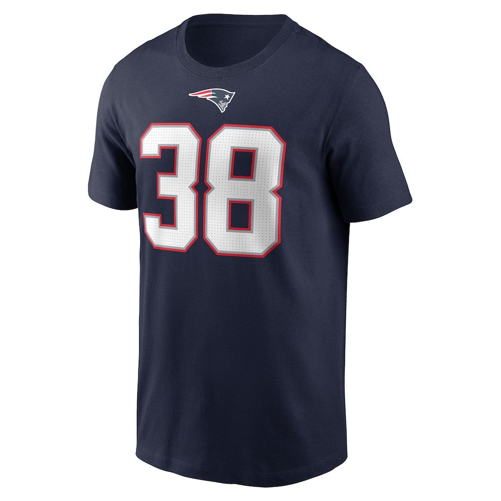 Rhamondre Stevenson New England Patriots Player T-Shirt - Navy