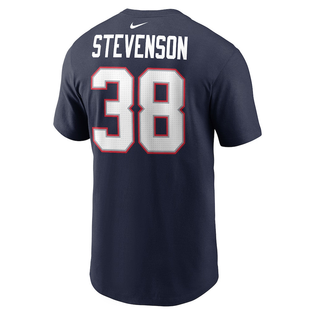 Rhamondre Stevenson New England Patriots Player T-Shirt - Navy