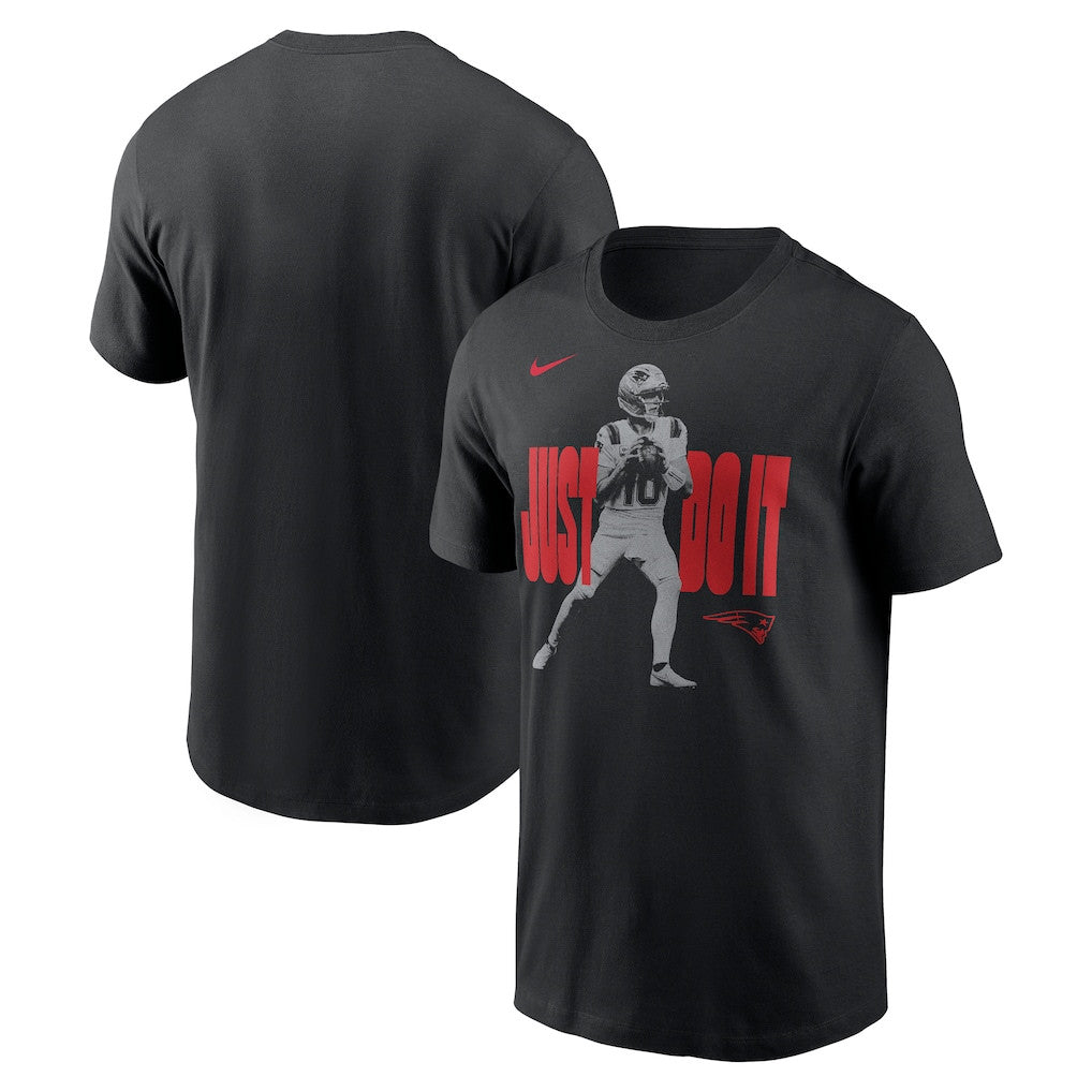 Drake Maye New England Patriots Just Do It T-Shirt - Black