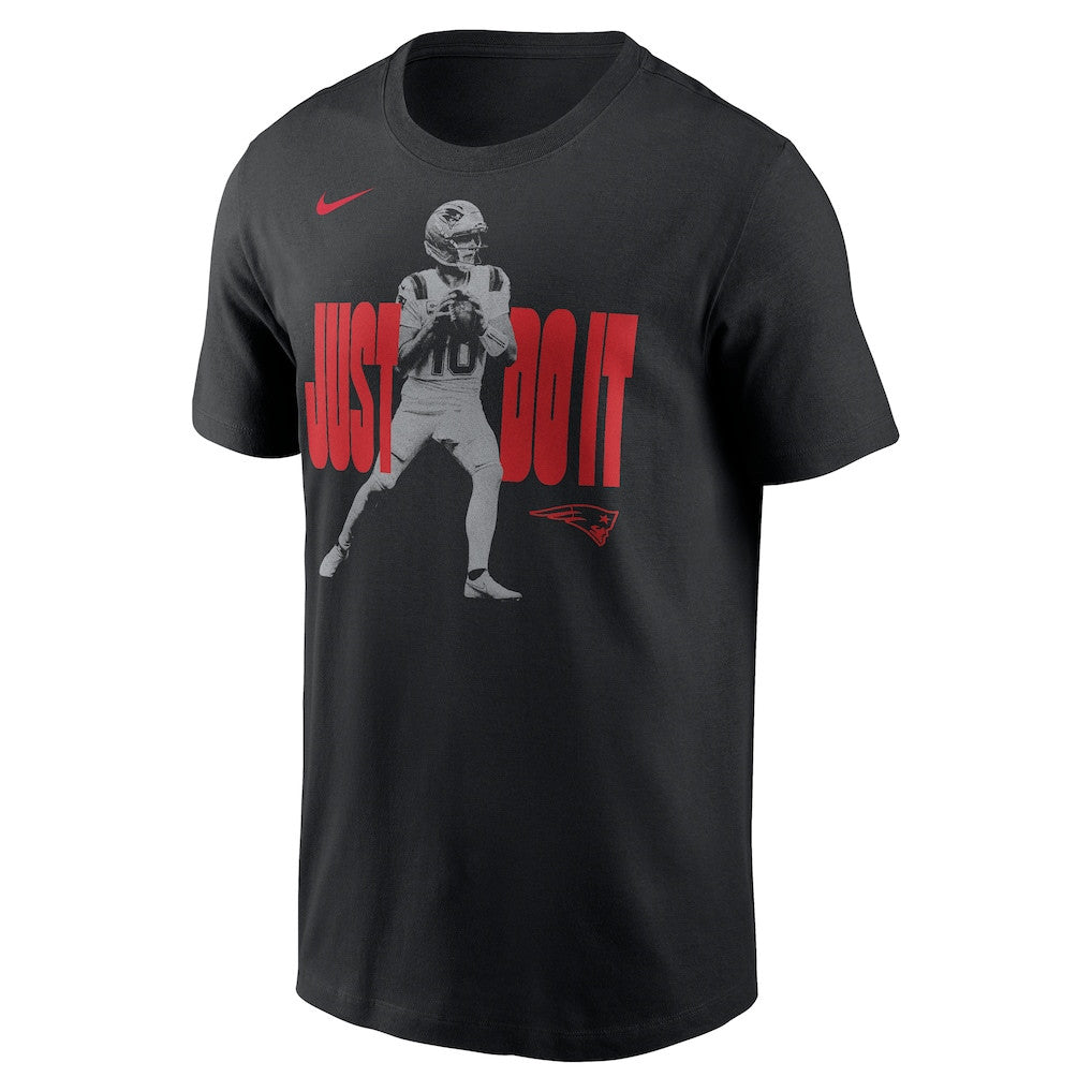 Drake Maye New England Patriots Just Do It T-Shirt - Black