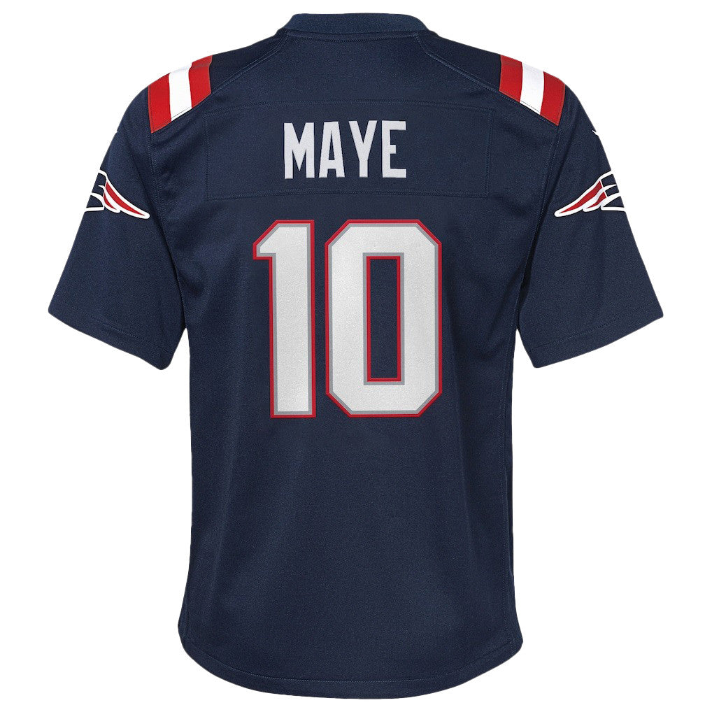 Drake Maye 10 New England Patriots Super Bowl LX Leadership Edition YOUTH Jersey – Navy